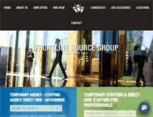 Tablet Screenshot of frontlinesourcegroup.com